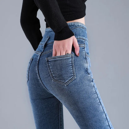 Jhene | Skinny fleecejeans | 60% KORTING