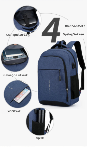 Gideon | Waterdichte schooltas | GRATIS ETUI