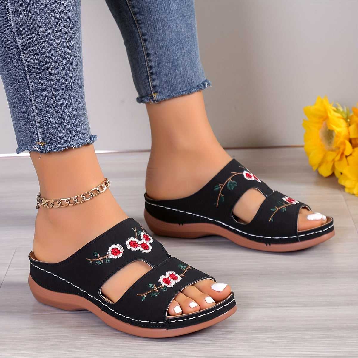 Bloemen sandalen | 1+1 GRATIS